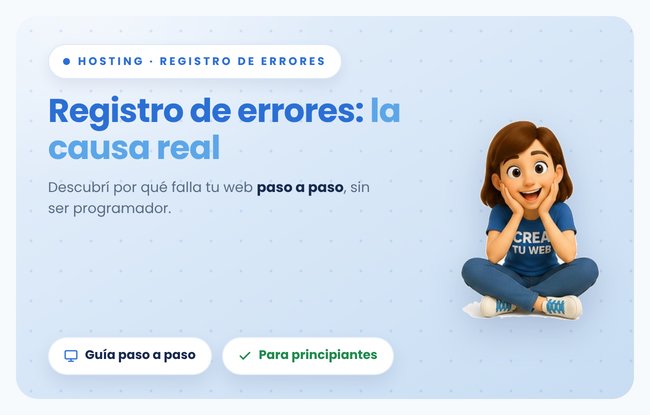 Tu web muestra un error y no sabes por dónde empezar: cómo encontrar la causa con el registro de errores, paso a paso (para principiantes)